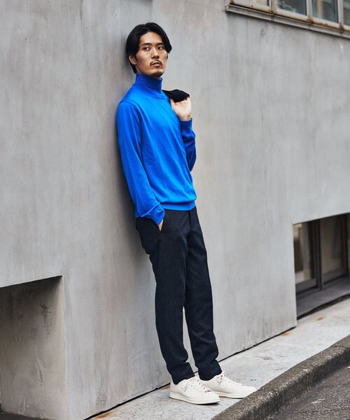 EDIFICE（エディフィス）の「16ゲージ タートルネック ニット（ニット/セーター・メンズ・ホワイト/ブラック/チャコールグレー/ベージュ/グリーン/ネイビー/ブルー/レッド・SMALL/MEDIUM/LARGE/X-LARGE）」の21枚目の写真