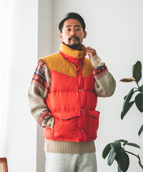 JOURNAL STANDARD(ジャーナルスタンダード)の「【Frostline/フロストライン×JOURNAL STANDARD】別注 ダウン ベスト(ダウンベスト・メンズ・レッド/ボルドー・MEDIUM/LARGE)」の6枚目の写真