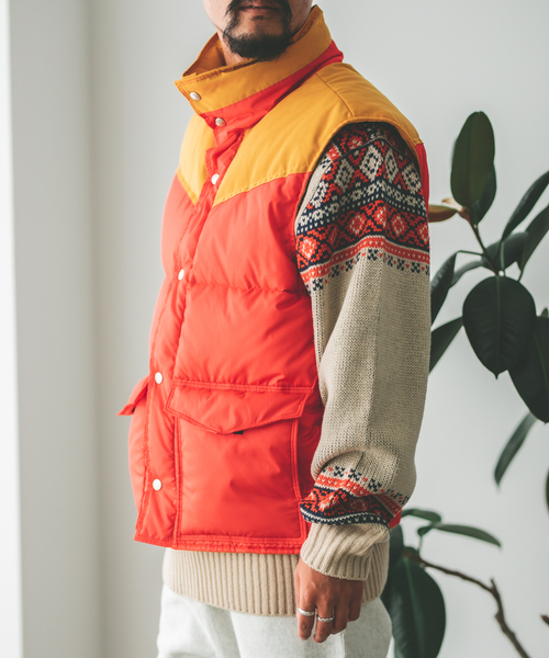 JOURNAL STANDARD(ジャーナルスタンダード)の「【Frostline/フロストライン×JOURNAL STANDARD】別注 ダウン ベスト(ダウンベスト・メンズ・レッド/ボルドー・MEDIUM/LARGE)」の9枚目の写真