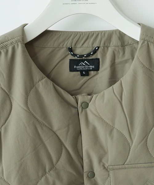 Franklin Climbing(フランクリンクライミング)の「【Franklin Climbing】フレキシブルベスト(ダウンベスト・メンズ・ブラック/グリーン・XL/M/L)」の18枚目の写真