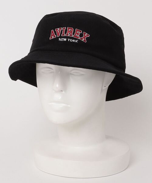 AVIREX（アヴィレックス）の「ＬＯＧＯコーデュロイ　ＨＡＴ/ ロゴコーデュロイ ハット（ハット・メンズ・ブラウン/ブラック・F）」の2枚目の写真