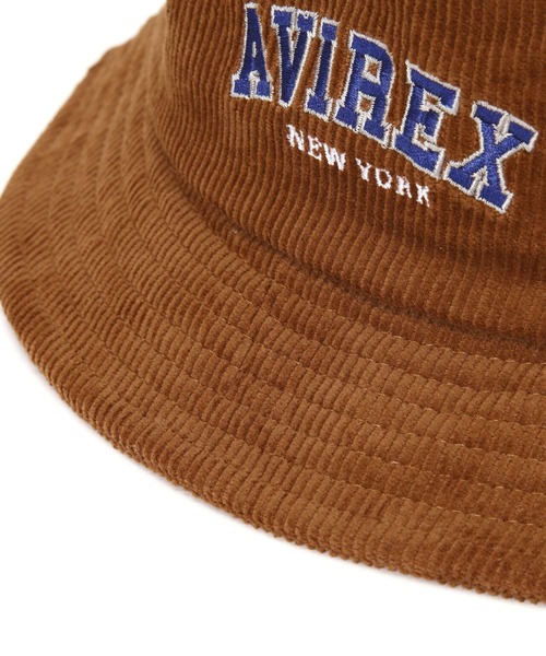 AVIREX（アヴィレックス）の「ＬＯＧＯコーデュロイ　ＨＡＴ/ ロゴコーデュロイ ハット（ハット・メンズ・ブラウン/ブラック・F）」の4枚目の写真
