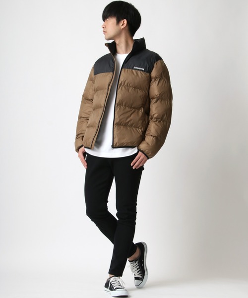 CONVERSE(コンバース)の「CONVERSE/コンバース FIBER DOWN JACKET/ファイバーダウンジャケット(ダウンジャケット/コート・メンズ・カーキ/イエロー/ブルー/ベージュ/ブラック・M/L/LL)」の18枚目の写真