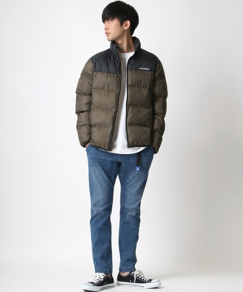 CONVERSE(コンバース)の「CONVERSE/コンバース FIBER DOWN JACKET/ファイバーダウンジャケット(ダウンジャケット/コート・メンズ・カーキ/イエロー/ブルー/ベージュ/ブラック・M/L/LL)」の15枚目の写真