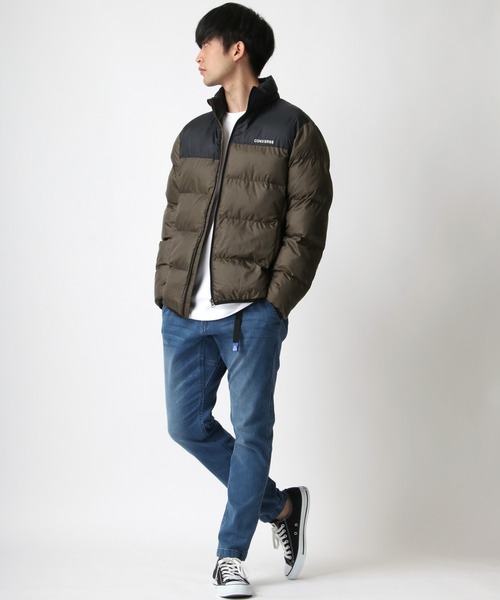 CONVERSE(コンバース)の「CONVERSE/コンバース FIBER DOWN JACKET/ファイバーダウンジャケット(ダウンジャケット/コート・メンズ・カーキ/イエロー/ブルー/ベージュ/ブラック・M/L/LL)」の14枚目の写真