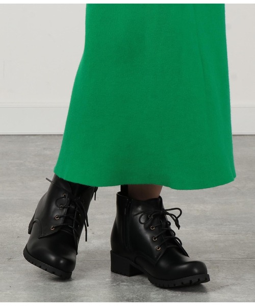 CHILLE（チル）の「レースアップショートブーツ（ブーツ・レディース・ブラック系その他/ブラック・S/M/L/LL）」の5枚目の写真