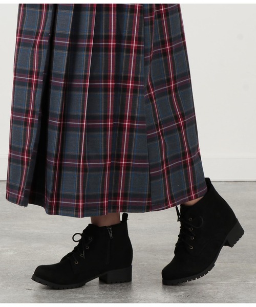 CHILLE（チル）の「レースアップショートブーツ（ブーツ・レディース・ブラック系その他/ブラック・S/M/L/LL）」の11枚目の写真