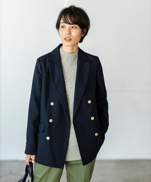 THE SHOP TK （ザ ショップ ティーケー ）の「◆【洗える/ウール混】ハイネックニット（ニット/セーター・レディース・オレンジ/ブラウン系その他/ライトブルー/ライトグレー・13/12）」の7枚目の写真