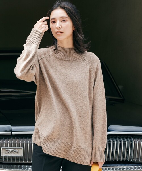 THE SHOP TK （ザ ショップ ティーケー ）の「◆【洗える/ウール混】ハイネックニット（ニット/セーター・レディース・オレンジ/ブラウン系その他/ライトブルー/ライトグレー・13/12）」の12枚目の写真