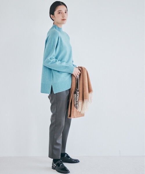 THE SHOP TK （ザ ショップ ティーケー ）の「◆【洗える/ウール混】ハイネックニット（ニット/セーター・レディース・オレンジ/ブラウン系その他/ライトブルー/ライトグレー・13/12）」の17枚目の写真