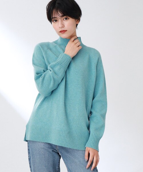 THE SHOP TK （ザ ショップ ティーケー ）の「◆【洗える/ウール混】ハイネックニット（ニット/セーター・レディース・オレンジ/ブラウン系その他/ライトブルー/ライトグレー・13/12）」の18枚目の写真