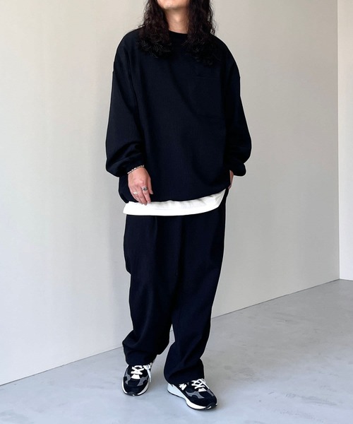 natto(ナット)の「【ユニセックスアイテム】premium slab pullover / プレミアムスラブプルオーバー(スウェット・メンズ・グレー/ネイビー/ブラック・FREE)」の12枚目の写真