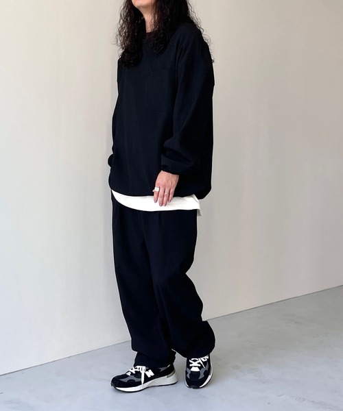 natto(ナット)の「【ユニセックスアイテム】premium slab pullover / プレミアムスラブプルオーバー(スウェット・メンズ・グレー/ネイビー/ブラック・FREE)」の9枚目の写真