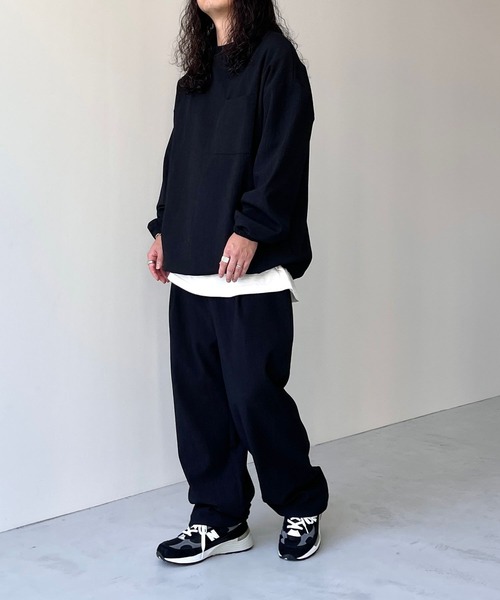 natto(ナット)の「【ユニセックスアイテム】premium slab pullover / プレミアムスラブプルオーバー(スウェット・メンズ・グレー/ネイビー/ブラック・FREE)」の7枚目の写真