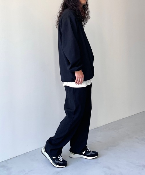 natto(ナット)の「【ユニセックスアイテム】premium slab pullover / プレミアムスラブプルオーバー(スウェット・メンズ・グレー/ネイビー/ブラック・FREE)」の6枚目の写真