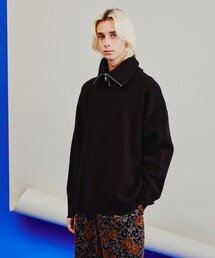 tk.TAKEO KIKUCHI | ネックウォーマーオーバーニット(ニット/セーター)