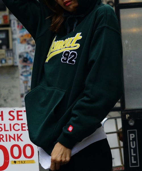 ELEMENT eden（エレメントエデン）の「ELEMENT レディース WMNS MOOKIE92 HOOD パーカー 【2022年秋冬モデル】/エレメントプルオーバパーカー（パーカー・レディース・ブラック/グレー/グリーン・MEDIUM/LARGE）」の9枚目の写真