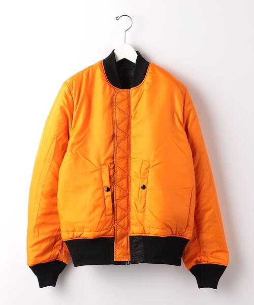 ALPHA INDUSTRIES ブラック ボンバージャケット オレンジ裏地 Alpha Industries（アルファ・インダストリーズ） ALPHA MA-1 アルファ