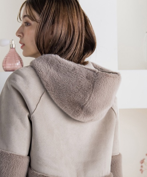 ketty(ケティ)の「フェイクムートンファージャケット(ムートンコート・レディース・キャメル/ベージュ・M)」の7枚目の写真