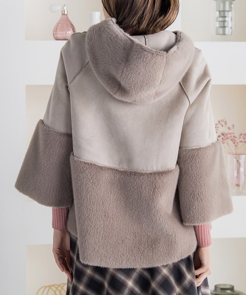 ketty(ケティ)の「フェイクムートンファージャケット(ムートンコート・レディース・キャメル/ベージュ・M)」の8枚目の写真