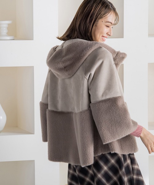 ketty(ケティ)の「フェイクムートンファージャケット(ムートンコート・レディース・キャメル/ベージュ・M)」の11枚目の写真