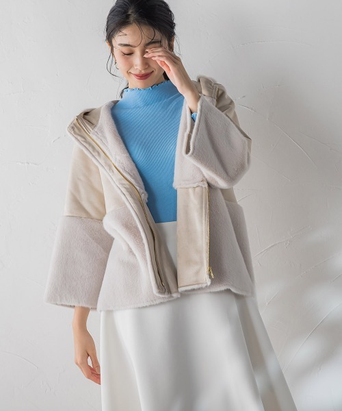 ketty(ケティ)の「フェイクムートンファージャケット(ムートンコート・レディース・キャメル/ベージュ・M)」の17枚目の写真
