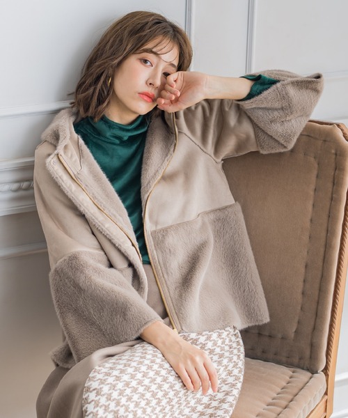 ketty(ケティ)の「フェイクムートンファージャケット(ムートンコート・レディース・キャメル/ベージュ・M)」の22枚目の写真