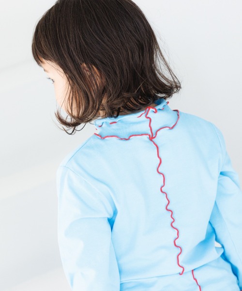 LOWRYS FARM（ローリーズファーム）の「メローハイショクインナー　175486（Tシャツ/カットソー・キッズ・オフホワイト/ピンク/ブルー/カーキ・110cm/120cm/130cm/140cm/150cm）」の17枚目の写真