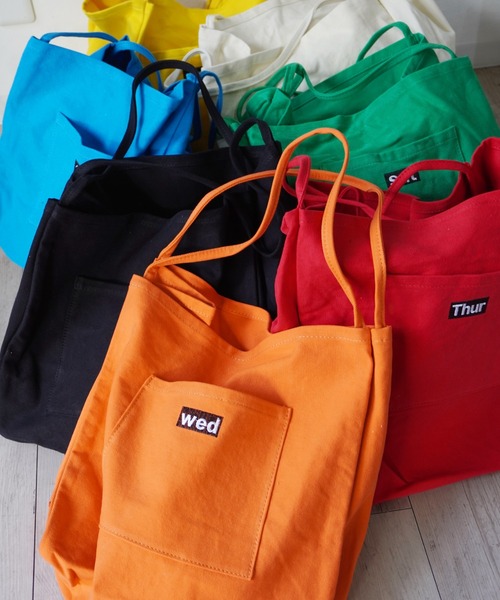 Port（ポート）の「ウィークリー ロゴ カラー トートバッグ / 推しカラートートバッグ / 推しトート / 推し活バッグ / 遠征バッグ #_（トートバッグ・レディース・レッド/ブラック/イエロー/ブルー/ホワイト/オレンジ/グリーン・FREE）」の12枚目の写真