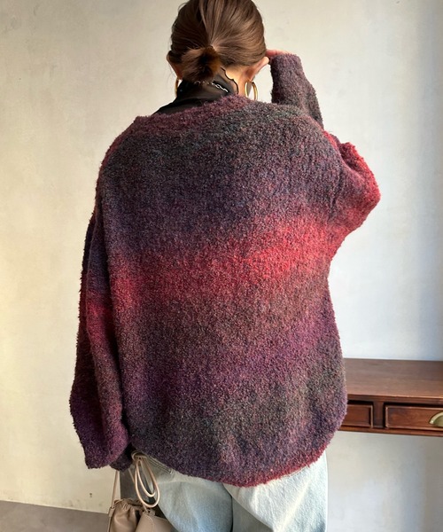 DouDou(ドゥドゥ)の「【WEB限定】 ループグラデーションプルオーバー(ニット/セーター・レディース・ベージュ/ローズ・FREE)」の20枚目の写真