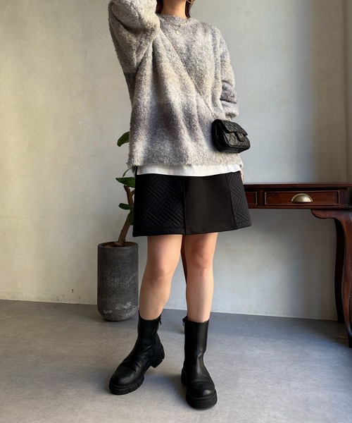 DouDou(ドゥドゥ)の「【WEB限定】 ループグラデーションプルオーバー(ニット/セーター・レディース・ベージュ/ローズ・FREE)」の4枚目の写真