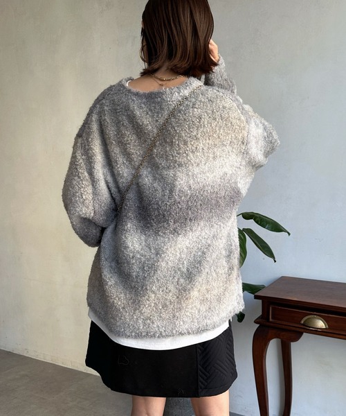 DouDou(ドゥドゥ)の「【WEB限定】 ループグラデーションプルオーバー(ニット/セーター・レディース・ベージュ/ローズ・FREE)」の11枚目の写真