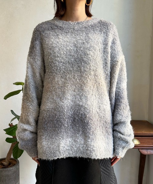 DouDou(ドゥドゥ)の「【WEB限定】 ループグラデーションプルオーバー(ニット/セーター・レディース・ベージュ/ローズ・FREE)」の21枚目の写真