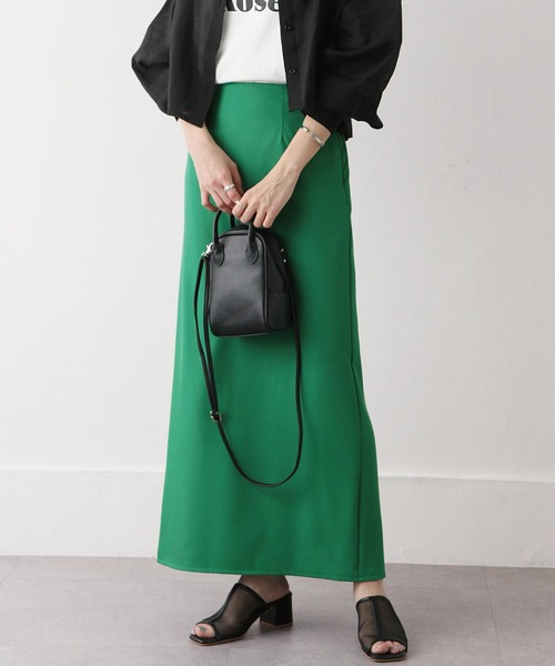 Chillfar（チルファー）の「ハイウエストストレートロングスカート（スカート・レディース・カーキ/ブラック/アイボリー/グレー/オレンジ/ピンク/グリーン/ダークブラウン・LARGE/MEDIUM）」の7枚目の写真