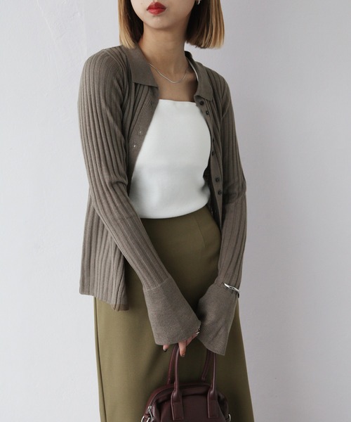 Chillfar（チルファー）の「ハイウエストストレートロングスカート（スカート・レディース・カーキ/ブラック/アイボリー/グレー/オレンジ/ピンク/グリーン/ダークブラウン・LARGE/MEDIUM）」の10枚目の写真