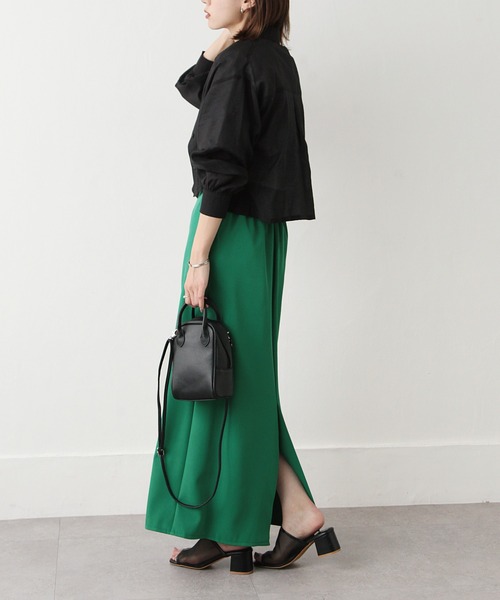 Chillfar（チルファー）の「ハイウエストストレートロングスカート（スカート・レディース・カーキ/ブラック/アイボリー/グレー/オレンジ/ピンク/グリーン/ダークブラウン・LARGE/MEDIUM）」の17枚目の写真