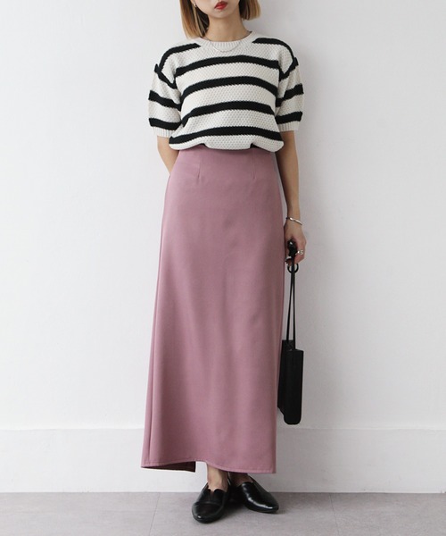 Chillfar（チルファー）の「ハイウエストストレートロングスカート（スカート・レディース・カーキ/ブラック/アイボリー/グレー/オレンジ/ピンク/グリーン/ダークブラウン・LARGE/MEDIUM）」の20枚目の写真