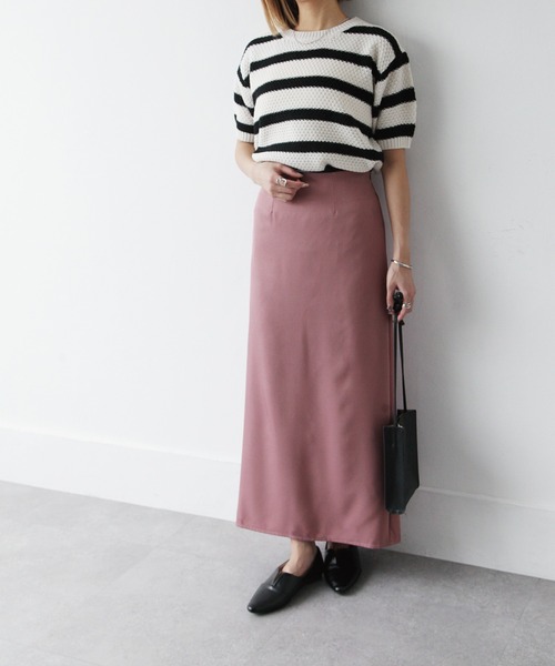 Chillfar（チルファー）の「ハイウエストストレートロングスカート（スカート・レディース・カーキ/ブラック/アイボリー/グレー/オレンジ/ピンク/グリーン/ダークブラウン・LARGE/MEDIUM）」の21枚目の写真