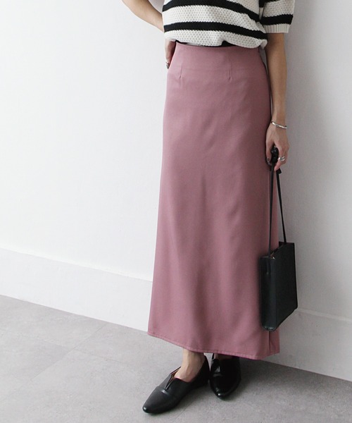 Chillfar（チルファー）の「ハイウエストストレートロングスカート（スカート・レディース・カーキ/ブラック/アイボリー/グレー/オレンジ/ピンク/グリーン/ダークブラウン・LARGE/MEDIUM）」の22枚目の写真