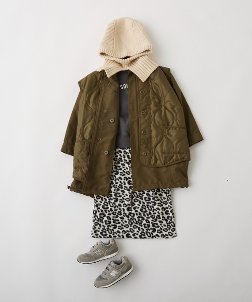 CIAOPANIC TYPY(チャオパニックティピー)の「【KIDS】レオパードロングスカート(スカート・キッズ・アイボリー/サンドベージュ・S/M/L/XL/XXL)」の6枚目の写真