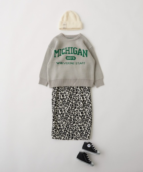 CIAOPANIC TYPY(チャオパニックティピー)の「【KIDS】レオパードロングスカート(スカート・キッズ・アイボリー/サンドベージュ・S/M/L/XL/XXL)」の11枚目の写真