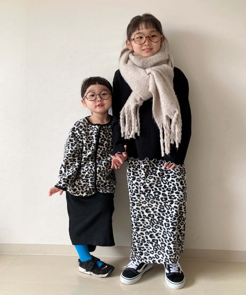 CIAOPANIC TYPY(チャオパニックティピー)の「【KIDS】レオパードロングスカート(スカート・キッズ・アイボリー/サンドベージュ・S/M/L/XL/XXL)」の17枚目の写真