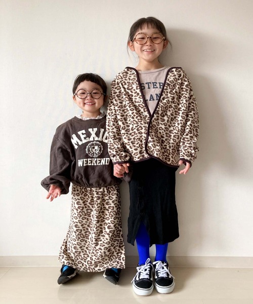 CIAOPANIC TYPY(チャオパニックティピー)の「【KIDS】レオパードロングスカート(スカート・キッズ・アイボリー/サンドベージュ・S/M/L/XL/XXL)」の16枚目の写真