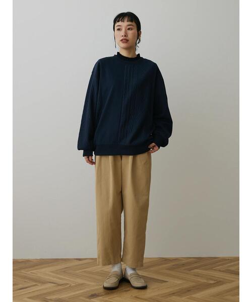 CRAFT STANDARD BOUTIQUE（クラフトスタンダードブティック）の「ケーブル柄JQカット切り替えスウェットB（Tシャツ/カットソー・メンズ・ダークネイビー/ホワイト系その他/グレー系その他・L/LL/M）」の19枚目の写真
