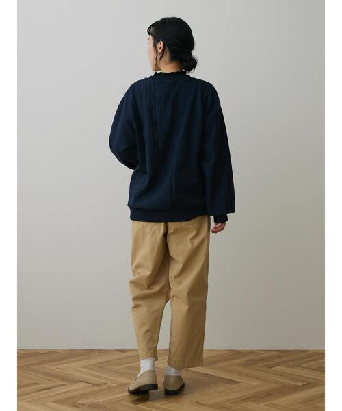 CRAFT STANDARD BOUTIQUE（クラフトスタンダードブティック）の「ケーブル柄JQカット切り替えスウェットB（Tシャツ/カットソー・メンズ・ダークネイビー/ホワイト系その他/グレー系その他・L/LL/M）」の21枚目の写真