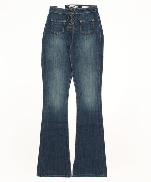 Guess（ゲス）の「Harlow Lace-Up Flare Jeans（デニムパンツ・レディース・インディゴブルー・25inch/26inch/24inch/27inch）」の12枚目の写真