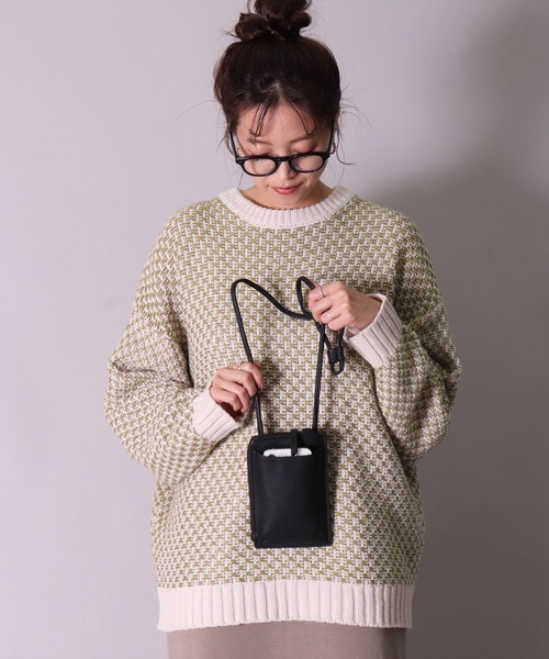 Legato Largo（レガートラルゴ）の「(LF)【Legato Largo】フェイクレザー スマホショルダー バッグ（ショルダーバッグ・レディース・グレイッシュベージュ/ブラック/グレイッシュブルー/グレー・ONE SIZE）」の21枚目の写真