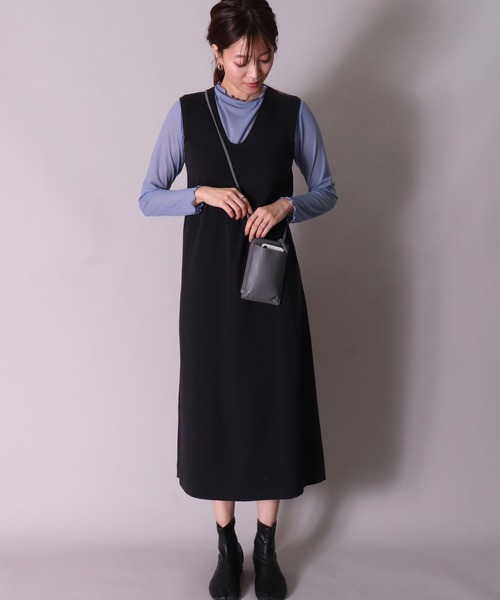 Legato Largo（レガートラルゴ）の「(LF)【Legato Largo】フェイクレザー スマホショルダー バッグ（ショルダーバッグ・レディース・グレイッシュベージュ/ブラック/グレイッシュブルー/グレー・ONE SIZE）」の22枚目の写真