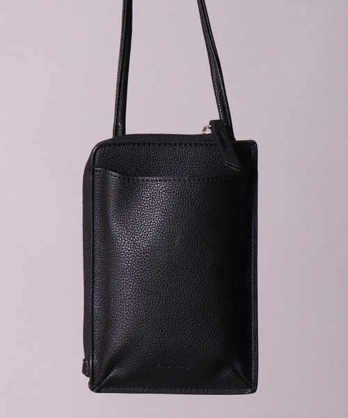 Legato Largo（レガートラルゴ）の「(LF)【Legato Largo】フェイクレザー スマホショルダー バッグ（ショルダーバッグ・レディース・グレイッシュベージュ/ブラック/グレイッシュブルー/グレー・ONE SIZE）」の7枚目の写真