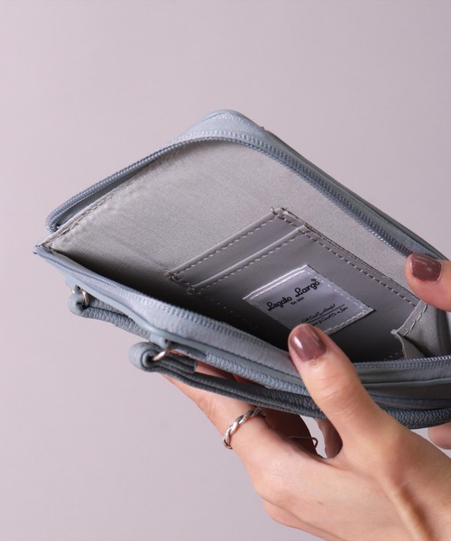 Legato Largo（レガートラルゴ）の「(LF)【Legato Largo】フェイクレザー スマホショルダー バッグ（ショルダーバッグ・レディース・グレイッシュベージュ/ブラック/グレイッシュブルー/グレー・ONE SIZE）」の19枚目の写真